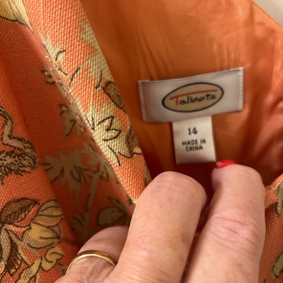 Talbots Orange Floral Dress - Picture 3 of 6